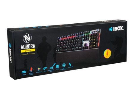 IBOX IKGMK4 KLAWIATURA I-BOX AURORA K-4 MECHANICZNA GAMING RGB
