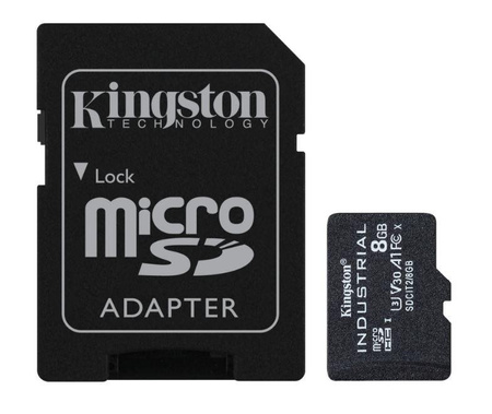 8GB MICROSDHC INDUSTRIAL C10 A1/PSLC CARD SINGLEPACK W/O ADPT