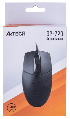 Mysz A4 TECH OP-720 A4TMYS43754 (optyczna; 800 DPI; kolor czarny)