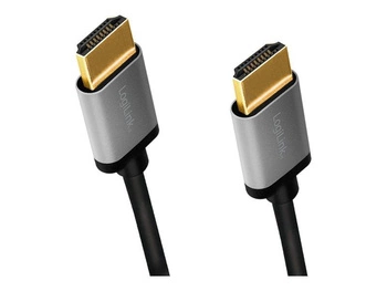 LOGILINK CHA0102 Kabel HDMI A/M do A/M 4K/60 Hz alu czarny/szary 3m