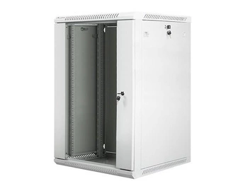 LANBERG WF01-6618-10S Lanberg szafa wisząca rack 19 18U 600x600mm szara (drzwi szklane)