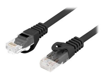 LANBERG Patchcord kat.6 UTP LSZH CU 0.5m czarny Fluke passed