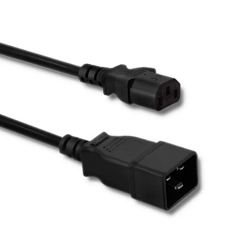 Kabel zasilający Qoltec IEC C20/C13 | 3x1.5mm2 | 1.2m