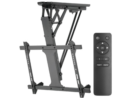 Uchwyt do TV elektryczny sufitowy Maclean MC-880 do pochyłych ścian 32"-70" 35kg max pilot max VESA 600x411