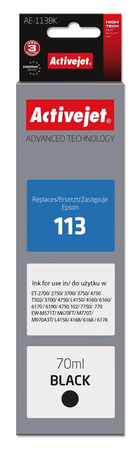 Activejet AE-113Bk Tusz (zamiennik Epson 113 C13T06B140; Supreme; 70ml; czarny)