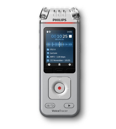 Dyktafon DVT4115 Pamięć 8GB,USB,microSDHC maks.32GB,3 mikrofony 