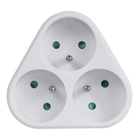 Gniazdko prądowe x3 z uziemieniem MCE214