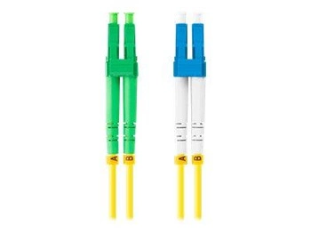 LANBERG fiber optic patchcord SM LC/APC-LC/UPC duplex 2m LSZH g657a1 3.0mm yellow