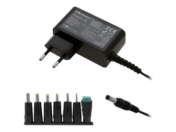 QOLTEC 51736 Qoltec Uniwersalny zasilacz sieciowy 30W 7 wtyczek +kabel zasilający