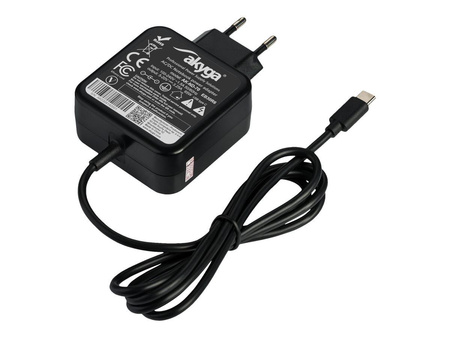 AKYGA Zasilacz do notebooka AK-ND-70 5-20V / 3-3.25A 65W USB Type C 1.2m Power Delivery