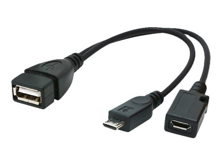 GEMBIRD A-OTG-AFBM-04 Gembird kabel USB 2.0 OTG AF -> USB micro BM + USB micro BF (zasilanie)