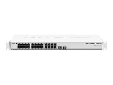 MIKROTIK Cloud Smart Switch 326-24G-2S+RM with 24 x Gigabit Ethernet ports 2x Passive PoE PoE-IN DC jack
