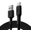 GREENCELL Cable GC Ray USB - Lightning 200cm white LED backlight Apple 2.4A