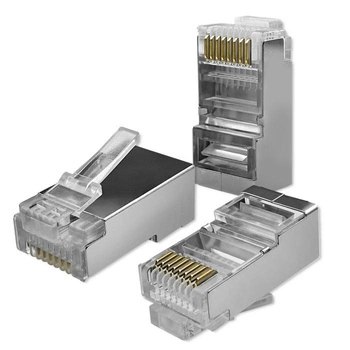 Wtyk złącze modularne RJ45 | CAT6 | FTP | Pozłacane styki |      100 sztuk