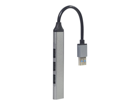 GEMBIRD Hub USB 4-Porty USB3 x 1 USB2 x 3 srebrny