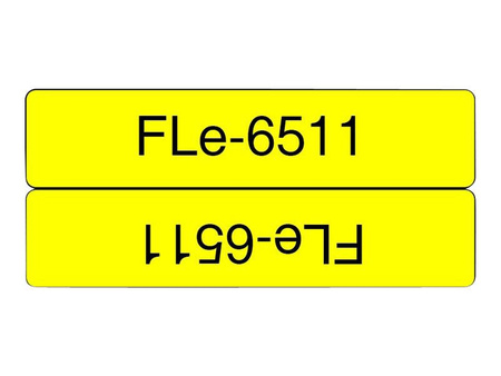 BROTHER FLE6511 21MMX45MM BLCK ON YELL FLAG TAPE
