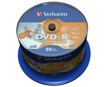 DVD-R 16x 4.7GB 50P CB PRINTABLE 43533