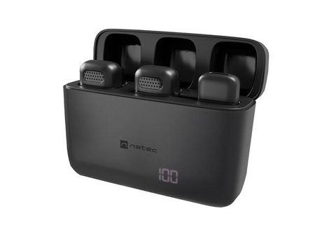 Mikrofon Natec HOPPER krawatowy bezprzewodowy USB-C (2szt.) 