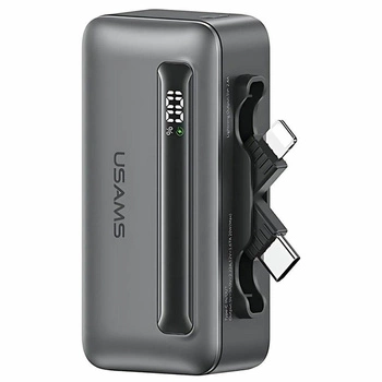 Powerbank 4500mAh 20W USB-C/Lightning Fast Charge szary