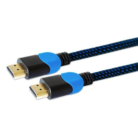 Kabel SAVIO GCL-05 (HDMI M - HDMI M; 3m; kolor czarno-niebieski)