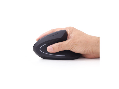 GEMBIRD MUSW-ERGO-01 Ergonomiczna bezprzewodowa mysz optyczna 1600 DPI USB czarna