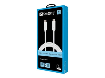 SANDBERG 136-22 Sandberg Kabel ładujący USB-C 1M, 100 W