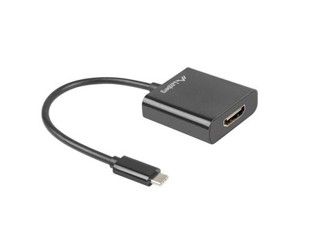 Adapter Lanberg AD-UC-HD-01 (USB typu C M - HDMI F; 0,15m; kolor czarny)