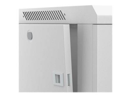 NETRACK 019-180-66-021 Netrack szafa wisząca 19, 18U/600x600mm – szary, drzwi szklane, otwierane boki