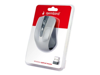 GEMBIRD MUSW-4B-04-BG Bezprzewodowa mysz optyczna MUSW-4B-04-BG 1600 DPI nano USB czarno-szara