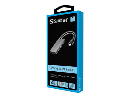 SANDBERG 136-20 Sandberg Prześciówka USB-C - 4 xUSB 3.0