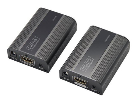 DIGITUS DS-55204 Extender HDMI do 30m/60m po Cat.6/7, 4K2K 60Hz UHD, HDCP 2.2, IR, audio (zestaw)