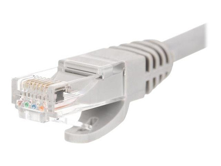 NETRACK BZPAT56 Netrack patchcord RJ45, osłonka zalewana, kat. 6 UTP, 5m szary