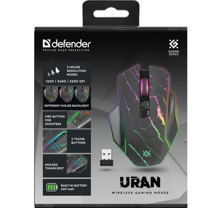 Mysz gamingowa bezprzewodowa URAN GM-503 3200 DPI 8P