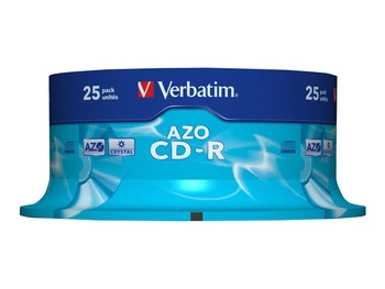 VERBATIM 43352 Verbatim CD-R cake box 25 700MB 52x Crystal DataLife+ AZO