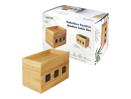 LOGILINK KAB0076 Cable box 255x140x165 mm bamboo