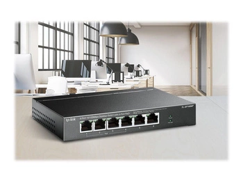 TP-LINK TL-SF1006P 6-Port 10/100Mbps Steel Desktop Switch with 4-Port PoE+ 67W PoE budget (P)