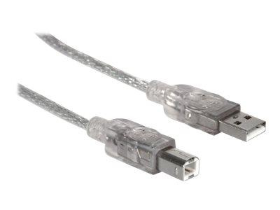 MANHATTAN 345408 Manhattan Kabel USB 2.0 A-B M/M 5m srebrny