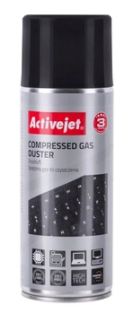 Activejet AOC-200 Sprężone powietrze (400 ml) Niezbędny w każdym biurze, i każdemu użytkownikowi komputera, uniwersalny środek czyszczący. Sprężone powietrze przeznaczone jest do czyszczenia elektroniki, komputerów, laptopów, smartfonów, drukarek