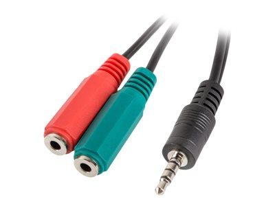 LANBERG AD-0023-BK Lanberg adapter Jack Stereo Mini 4-pin->Jack Mini