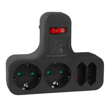 Gniazdo prądowe MCE224G poczwórne z wyłącznikiem