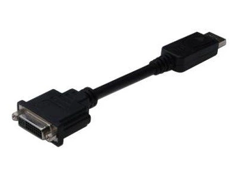 ASM AK-340409-001-S ASSMANN Kabel adapter DP. 1.1a z zatrzaskiem Typ DP/DVI-I(24+5) M/Ż czarny 0,15m