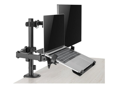 LOGILINK BP0175 Dual monitor mount 17-32inch monitors and 10-15.6inch notebooks/tablets