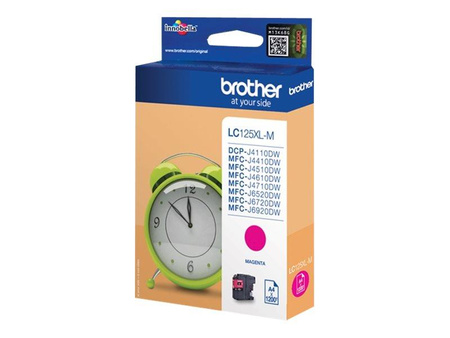 BROTHER LC125XLM Tusz Brother LC125XLM magenta 1 200str DCP-J4110DW / MFC-J4410DW / MFC-J4510
