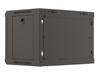 LANBERG Szafa instalacyjna wisząca 19 cali 6U/540x350 flat pack czarna drzwi przeszklone