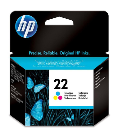 HP 22 TRI-COLOR ORIGINAL INK/EN/RU/FR/PL/CZ/HU CARTRIDGE