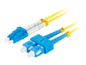 LANBERG Patchcord Światłowodowy SM SC/UPC-LC/UPC Duplex 3.0mm LSZH G657A1 3M Żółty