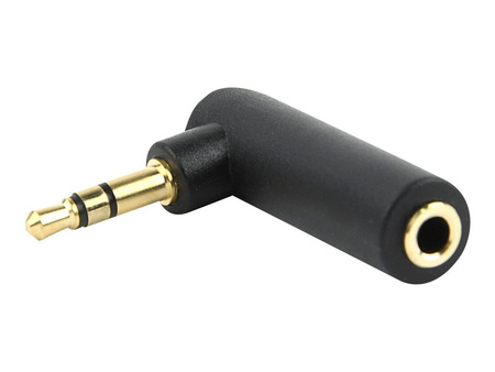 GEMBIRD A-3.5M-3.5FL audio adapter plug 3.5mm right angle adapter 90deg black