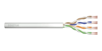 Kabel teleinformatyczny patchcordowy DIGITUS kat.5e, U/UTP, linka, AWG 26/7, PVC, 305m, szary, karton