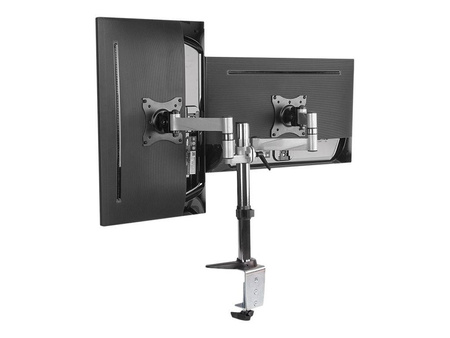LOGILINK BP0077 LOGILINK - Podwójny uchwyt biurkowy do monitora, aluminiowy