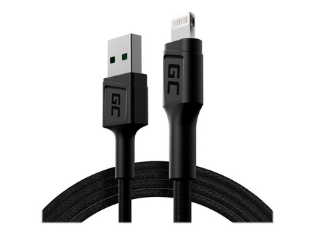 GREENCELL KABGC05 Cable Green Cell Ray USB-A - Lightning White LED 120cm with support for Apple